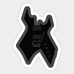 Black Guitar Sticker